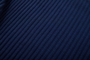 detailed view of blue pullover fabric